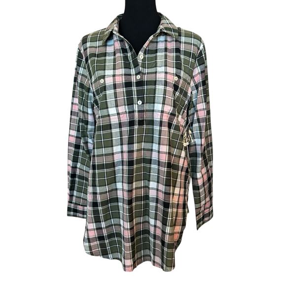 NEW CASLON Nordstrom Multicolor Plaid Cotton Button-Up Shirt Sz S - Picture 4 of 8